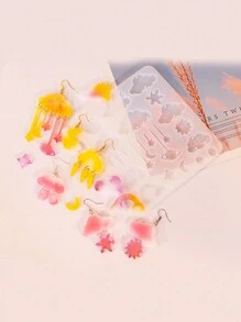 1pc Music Transient Epoxy Resin Casting Mold Guitar Note Piano Horn Earring Pendant Resin Silicone Mold, Castle Cloud Mushroom Vase Keychain Mold, Suitable For DIY Craft Jewelry