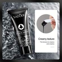 Mascarilla de carbón de bambú - Mascarilla de arcilla limpiadora de poros - Exfoliación suave - Sin látex - Sin fragancia - Apta para todo tipo de piel - Limpieza profunda - Control del aceite - Para hombres y mujeres - Negro - Ver 10