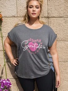 Plus Size T-Shirts - Xám - Xem 5