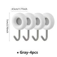4 Móc treo tường không cần khoan kiểu Nhật cho nhà bếp, phòng tắm, phòng ngủ - Móc treo khăn dính chắc - Nhiều màu - Xem 10