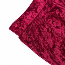 Women Velvet Flared Trousers, Solid Color High Waist Wide Leg Long Pants, Stretchy Bell Bottoms For Fall, Winter - 紅色 - 查看 8