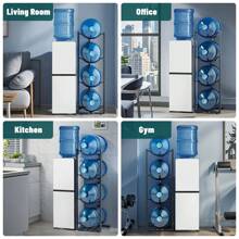 MYLOLF Soporte para garrafón de agua de 5 galones, estante para garrafón de agua, soporte para botellas de agua, soporte de 3/4/5 niveles para botellas de agua, soporte para garrafón de agua, organizador de botellas de agua para cocina, oficina, sala de estar