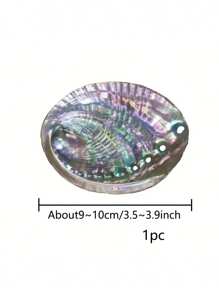 1 Pc Abalone Shell Bowl, Natural Bulk Abalone Shell Smudge Ncense Burner For Sage Burmng, Home Decor, Can Be Used Ln Yoga Studio, Suitable For Camping, Garden, Yard, Classic Candlelight Dinner Props Decor, 3.5-3.9 Lnch Gifts Birthday Graduation