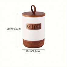 带翻盖的陶瓷罐套装，适用于洗碗机的多用途圆形食品储存容器，可重复使用的复古风格厨房罐，用于盛放茶、糖、咖啡、香料 - 无需用电 - 彩色 - 查看 16