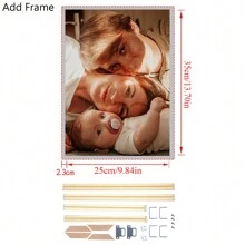 1 Pieza Póster grande personalizado en lienzo, póster enmarcado o sin marco DIY, imprime tu foto en lienzo como un regalo creativo, decoración de pared, mural, arte de pared, impresión en lienzo, póster en lienzo, decoración de pared en lienzo, impresión de póster. Es un regalo perfecto para novia/novio, familia, hijo, hija, estudiante, regalos ideales para él, regalos ideales para ella, novio, papá, novia, mamá, familia, amigos