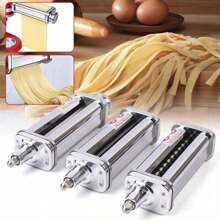 SENDERPICK Accesorio para pasta para KitchenAid, procesador de alimentos con cuchilla fina, rodillo de acero inoxidable para láminas de pasta, 8 ajustes de grosor variables, cortador de espaguetis para agnolotti, dumplings y empanadas [Un bonito regalo para tu familia y amigos] - Multicolor - Ver 3