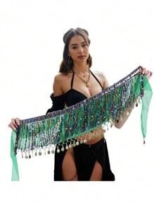 Belly Dance Belt Costumes Sequins Tassel Belly Dance Hip Scarf For Women Belly Dancing Belts Indain Colors Belt - Multicolor - View 16