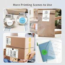 Bluetooth Shipping Label Printer 4x6 Wireless Thermal Label Printer For Packages Compatible With Android IPhone  Comebook And Windows Used For - Blue1 - View 6