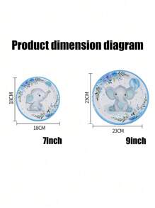24/12 piezas, platos de papel desechables, platos de papel con diseño de elefante/elefante bebé, platos para comida, tema de elefante bebé/globo, platos de papel de 7 pulgadas, platos de papel de 9 pulgadas, accesorios para fiestas, decoraciones, para usar en fiestas, barbacoas, picnics, celebraciones, fiestas, campamentos, regalos para mamá, fiestas temáticas de cumpleaños y juegos de comida, pañuelos, vasos de papel, decoración del hogar, suministros para fiestas, bandejas, platos para postre, tartas de cumpleaños