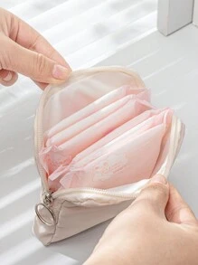 1 st. Multi Color Optionele Stoffen Waterdichte Maandverband Opbergzak, Kosteneffectieve Multifunctionele Menstruatiecup Tas, Draagbare Menstruatie Clip Tas, Maandverband Clip, Tas, Kussen Tas, Menstruatie Tool Kit, Geschikt Voor Vrouwelijke, Adolescente En Meisjes Studiebenodigdheden, Boho Vibes