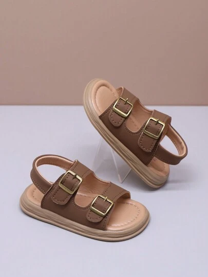 儿童室内/户外凉鞋，女童时尚百搭，男童软底沙滩鞋，幼儿防滑凉鞋