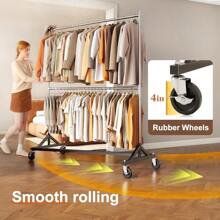 HOKEEPER Commercial Grade Rolling Z Rack With Base Z Racks For Clothing Heavy Duty Clothes Rack 250kg Adjustable Hanging Rack Portable Rolling Garment Rack With Wheels - 58x160x222cm - View 3