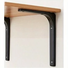 2个重型L型铁艺置物架支架 - 直角支架，适用于壁挂式家具、工业风装饰五金 - 彩色 - 查看 5