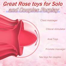 1pc Clitoral Licking Tongue Rose Sex Toy Vibrator Stimulator For Women, Vibrating Rose Adult Women Couples Sex Toys With 10 Modes, Female Mini Clitoris Nipple Vibrator For Woman Her Pleasure - Clitoris Vagina Pussy Pump Tongue Vibrators For Women Quick Sexual Pleasure, Female Couple Sex Toy & Games