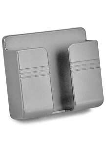 1pc Wall Mounted Mobile Phone Storage Box Without Punching Holes, Wall Remote Control Charger Storage Rack, Bedside Creative Bracket