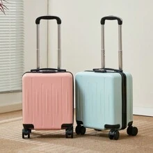 14-Inch Lightweight Hand Luggage Suitcase, Carry-On Friendly Wheeled Travel Case - Dusty Pink - View 2