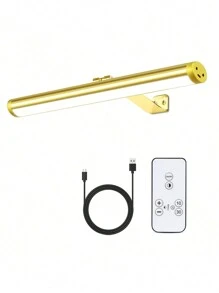 CANMEIJIA 无线充电壁灯，LED壁灯带，遥控器，亮度可调，框架照明，壁挂式图片灯，豪华壁灯，LED铝制照片灯，家居装饰壁灯，适用于室内墙壁、客厅、卧室、照片照明、相框、展厅、浴室、梳妆镜、书桌墙、办公室、直播工作室、画廊、博物馆、咖啡厅、商店 - 450*45*215MM - 查看 14