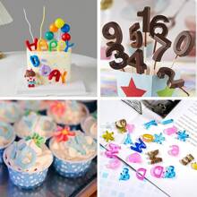 2 Pezzi Stampo in Silicone per lettere e numeri del Alfabeto a Cioccolato, Simboli di Buon Compleanno, Stampi in Silicone per Lettere e Numeri per Decorazione Torte di Compleanno, Cottura e Fai Da Te