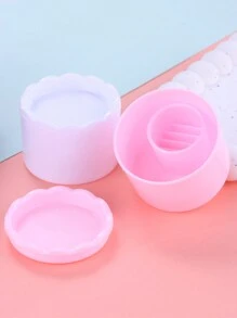 1 buc plastic alb roz unghii spălare stilou ceașcă curățare bol unghii stilou perie curățare cutie multifuncțional filtru paiete manichiură instrumente unghii consumabile