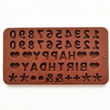 2 Pezzi Stampo in Silicone per lettere e numeri del Alfabeto a Cioccolato, Simboli di Buon Compleanno, Stampi in Silicone per Lettere e Numeri per Decorazione Torte di Compleanno, Cottura e Fai Da Te