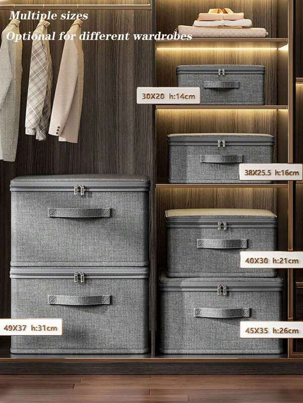 Large Capacity Foldable Storage Box With Lid, Collapsible Home Closet Storage Bin For Clothes, Blankets, Organizer Containers For Wardrobe Bedroom, Organizer, Home Storage, For White T Shirt Women, Black Pants Women, Ladies Winter Clothes, Dress, Winter Clothes For Ladies, Elegant Woman Dresses, White Shirt For Ladies, Long Sleeve, White Jumpsuit For Women, Spring Dresses For Women, Spring Outfits For Women, Spring, Spring Clothes, Minimalist, Summer Tops Storage