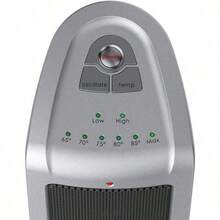 Lasko 5307 Torre calefactora de cerámica oscilante, 40.6 cm, 5309, Plateado/Negro, 1, 1 - 1 - Ver 2