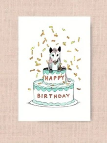 1pc Fun Birthday Card, Send Him Her, Dog Humor Birthday Card, Cute Dog Birthday Card, Dog Owner Birthday Card, Dog Happy Birthday Card To You