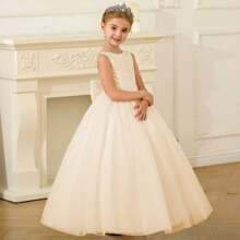 Aibaowedding Princess Lilac Girl Beauty Pageant Dress Children's Ball Fluffy Tulle Ball Dress - Rượu sâm banh - Xem 2