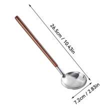 Multi-Functional Mini Kitchen Utensil, 304 Stainless Steel Ladle, Colander, Turner, Anti Scalding Wooden Handle Cooking Spoon, Cooking Tools Including Soup Spoon, Slotted Spoon,Spatula, Dishwasher Safe, Suitable For Kitchen Restaurant