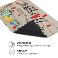 1 件咖啡印花防水碗碟干燥垫，超强吸水隐形防污，防滑橡胶背衬多功能垫，适用于厨房、咖啡机、洗衣机、台面 - 彩色 - 查看 5