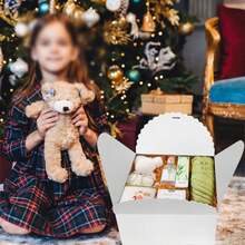 10件装礼盒，白色大礼盒配白色丝带，适用于伴娘邀请、婚礼用品、结婚纪念日、包装、礼物、生日、情人节、母亲节、派对礼盒 - 白色 - 查看 7