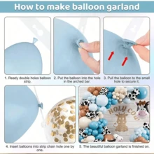 102/134pcs Western Style Cowboy Style Balloon Wreath Arch Game, Featuring Latex Balloons Printed With Cows, Nude In Shades Of Green Grey And Brown, And Aluminum Foil Decorations. This Game Is Designed For Farm And Animal Themed Birthday Parties And Party Decor Items