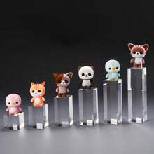 Transparent  Acrylic Square Sheet Stamping Block Photography Props Cosmetics Holders Pad  Rings Earring Jewelry Display Stand