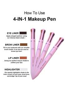 四合一睫毛嫁接套装，包含：四合一化妆刷套装、10毫升定型凝胶（粉色和黑色）、眼线刷、眉刷、睫毛刷、镊子、睫毛胶水 - 彩色 - 查看 6