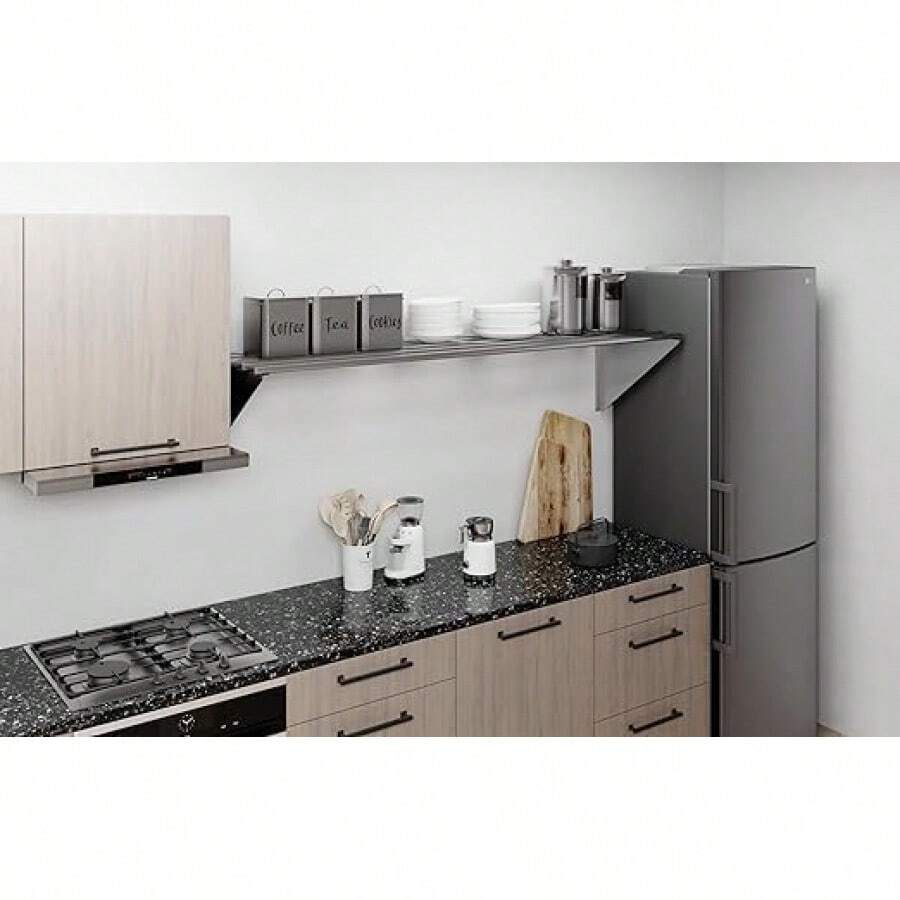 Premium Quality Stainless Steel Tubular Wall Shelf | Appliance & Equipment Metal Shelving | Kitchen, Restaurant, Garage, Laundry, Utility Room | NSF Certified | (14" Deep X 60" Long) - Silver - View 1