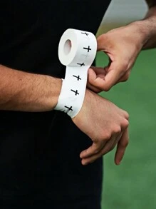 RUNJIG Sports Tape, White Sports Tape, Very Strong, No Sticky Residue, Wrist And Ankle Tape For Gymnastics, Boxing, Hockey, Rock Climbing, Hockey Stick Injuries Medical Sports Protective Bandage