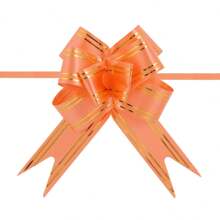 20pcs/Pack Gold Edged Butterfly Pull Bows, Self-Forming, Suitable For Wedding Car Decoration, Gift Box Packaging, Bowknot Ribbon, Wedding Ceremony, Wedding Car Door Handle Butterfly Decor, Various Festival Party Decoration Pull Bows