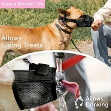 Muselière en maille respirante pour chien, installation rapide avec sangle réglable, empêche la morsure et l'aboiement, masque doux et réglable pour animal de compagnie