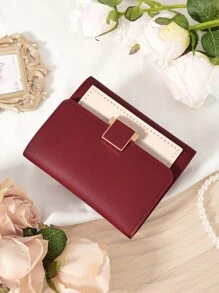 Burgundy Bag Charry Red Bag Wine Red Bag Coin Pocket Double Fold Women's Wallet Mini Women's Fashionable Wallet With Multiple Card Slots And ID Card Window Very Suitable For Outdoor Travel And Returning To School For Women Wallet Mini Wallet Purse Wallet Small Wallet