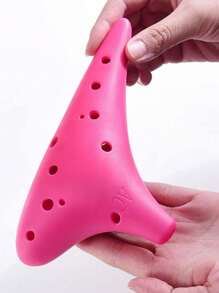 1 件森林私语 12 孔陶笛经典稻草火杰作收藏中音 C 陶瓷陶笛，陶笛店主强烈推荐风乐器礼物创意（粉色） - 彩色 - 查看 2