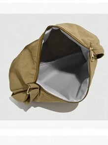 Versatile Oxford Cloth Tote Bag, Women's Large Capacity 2025 New Casual Crossbody Bag, Office/Commute Shoulder Dumpling Handbag - Khaki - View 5