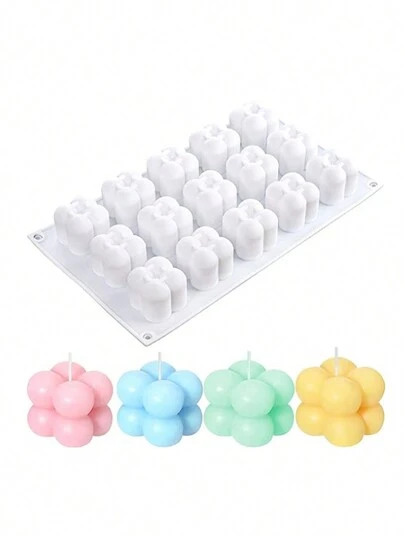 1pc Magic Cube Shaped Candle Mold