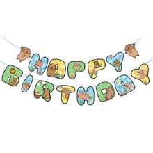 طقم أدوات المائدة لحفلة عيد ميلاد الكابيبارا، طقم إمدادات الحفلة من الورق، الأطباق، المناديل، الأكواب، وبياضات المائدة يكفي ل- 10 ضيوف، ديكورات حفلة عيد الميلاد بموضوع الرسوم المتحركة الكابيبارا