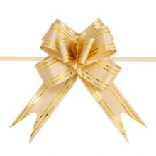 20pcs/Pack Gold Edged Butterfly Pull Bows, Self-Forming, Suitable For Wedding Car Decoration, Gift Box Packaging, Bowknot Ribbon, Wedding Ceremony, Wedding Car Door Handle Butterfly Decor, Various Festival Party Decoration Pull Bows