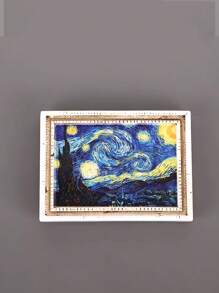 1 件世界名画迷你相框、梵高艺术系列冰箱贴、高端星空创意磁性相框复古 3D 装饰贴纸、旅行纪念品、最佳家居装饰贴纸礼物 - 彩色 - 查看 15