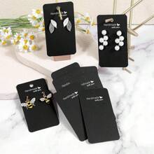 Cartões de exposição de brincos com 100 cartões de suporte de brincos, 200 peças de parte traseira de brincos e 100 embalagens de joias para brincos, colares e bolsas de joias