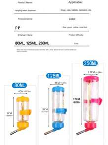 1只倉鼠水瓶兔子飲水器荷蘭豬喝水器,小動物餵食器