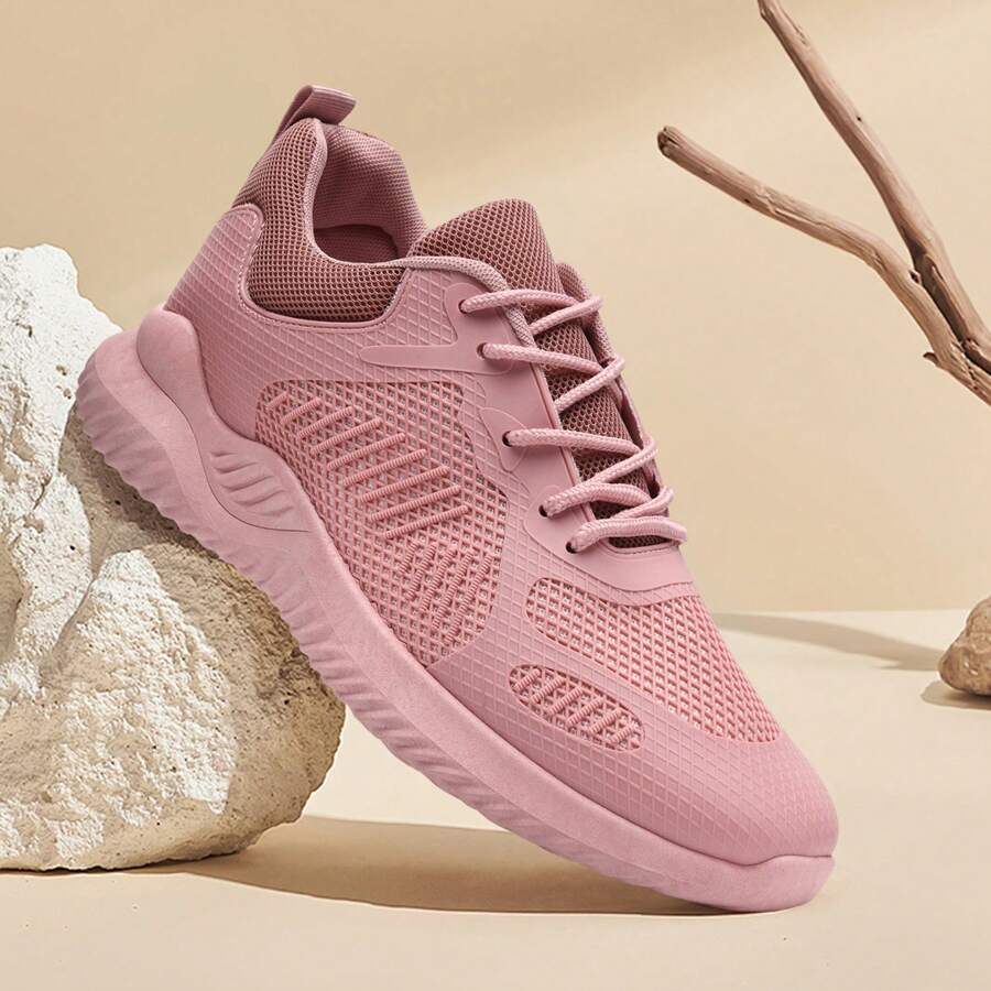 Womens Tennis Running Shoes Unisex Lightweight Breathable Walking Shoes Ultra Soft Flying Knitting Lace Up Fashion Sneakers Non Slip Athletic Trainers Casual Sports Shoes