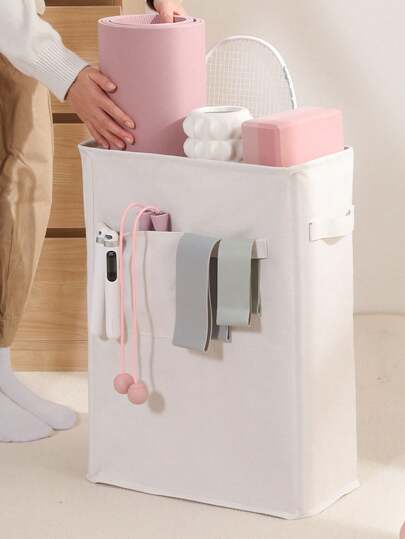 Yoga Mat Storage Basket, Collapsible Multi-Function Dirty Clothes Laundry Basket With Support Rod, Sports Equipment Storageen