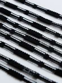 1 pieza Cortina de puerta con estampado floral negro, adecuada para fechas, fiestas y todas las estaciones